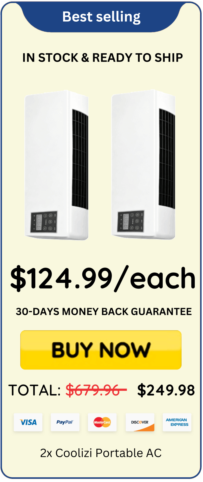 Coolizi Portable AC offer price 